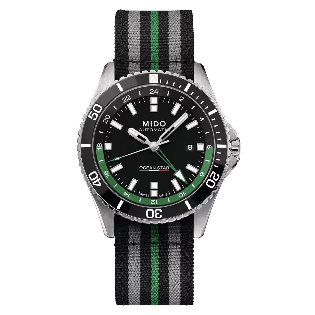 Mido hodinky Ocean Star GMT 44mm černá automatická ocel M026.629.11.051.03