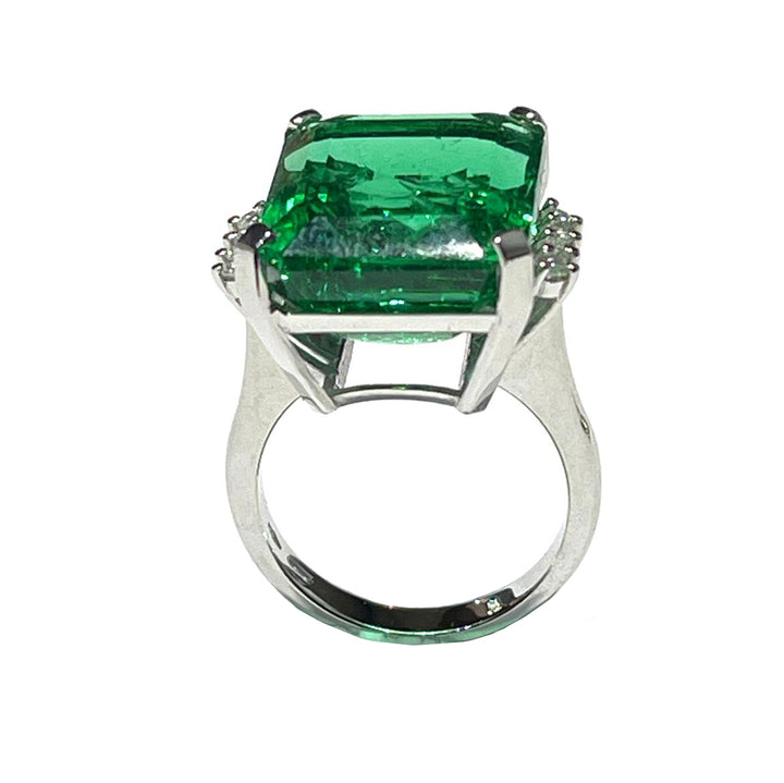 Capodaglia smeraldo syntetiskt guldguld 18kt diamanter 0149a