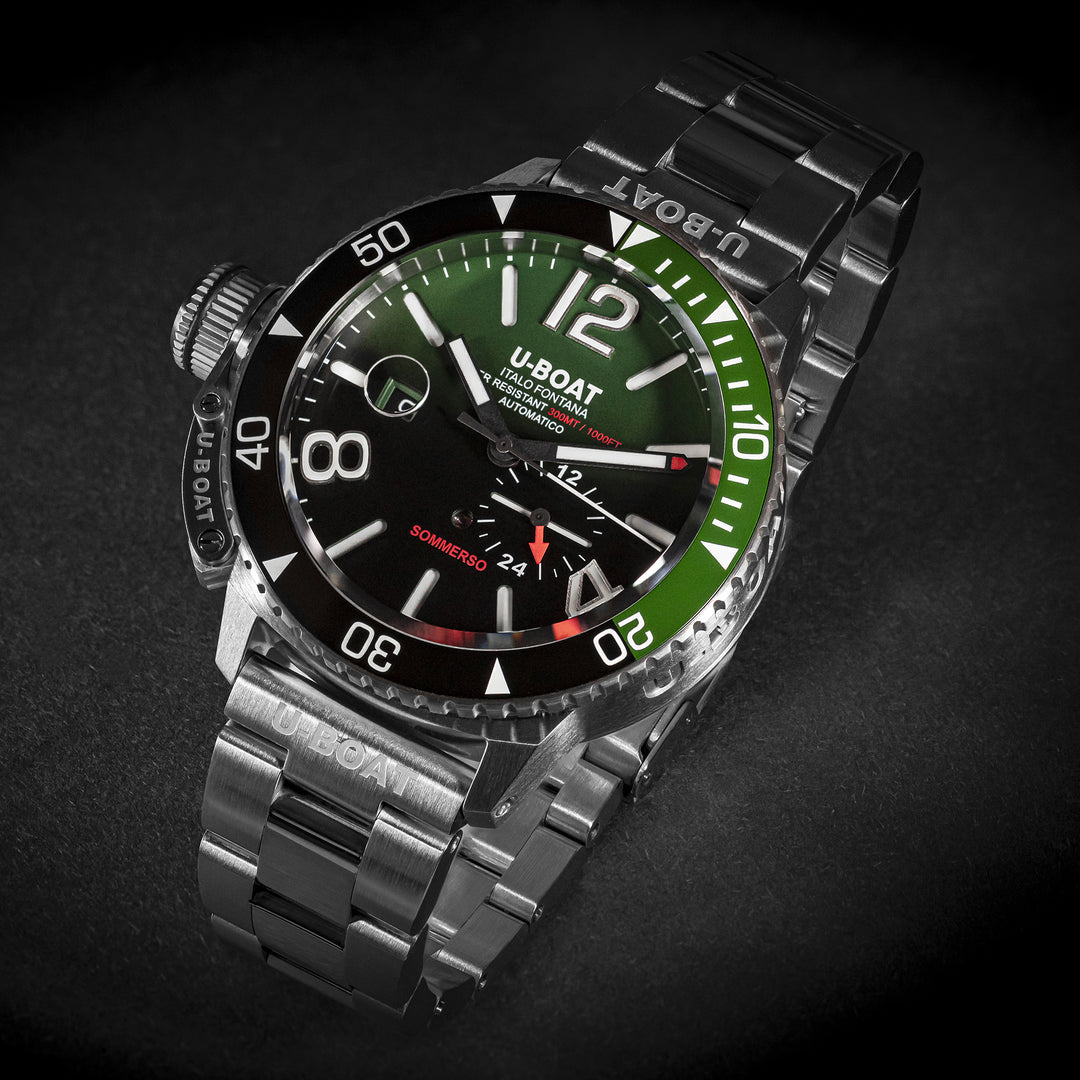 Саммерсовая керамическая зеленая/MT 46-мм Bordeaux Automatic Steel 9520/MT Clock