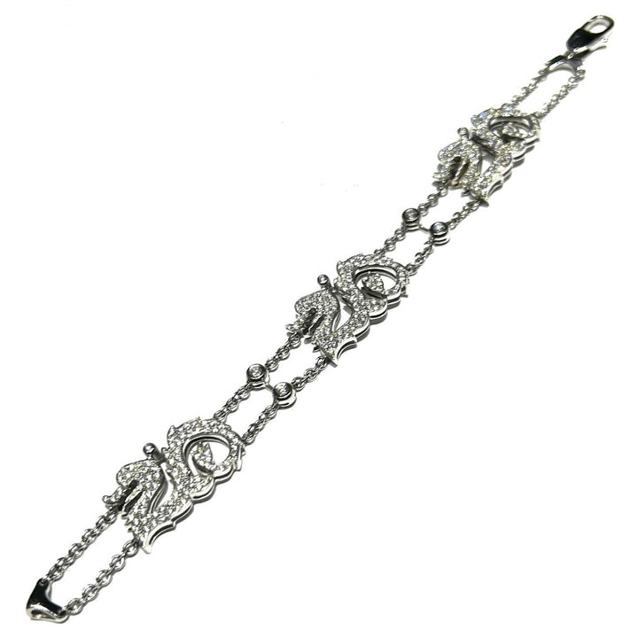 타베르나 드라기 브레이슬릿 18K 화이트 골드 및 다이아몬드 0011BR