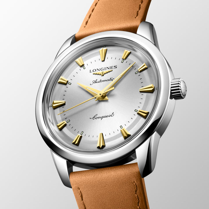 Longines Conquest Heritage Watch 40mm 자동 실버 스틸 L1.650.4.72.2
