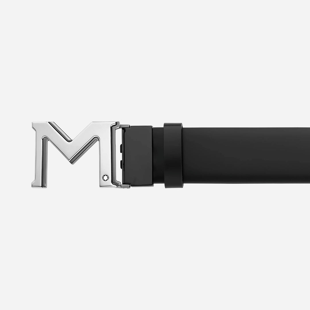 Montblanc černý reverzibilní pás 35 mm spona m 131178