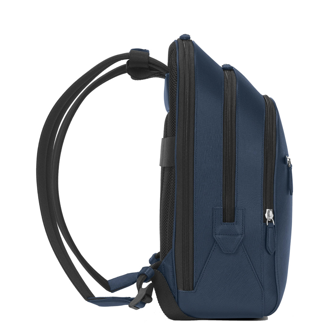 Montblanc Medio Backpack 3 Blue Celloring Compartments 131716