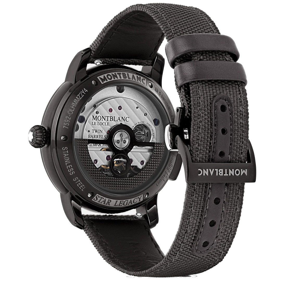 Montblanc orologio Star Legacy Nicolas Rieussec Chronograph edizione limitata 500 pezzi 43mm grigio automatico acciaio finitura DLC nero 130985