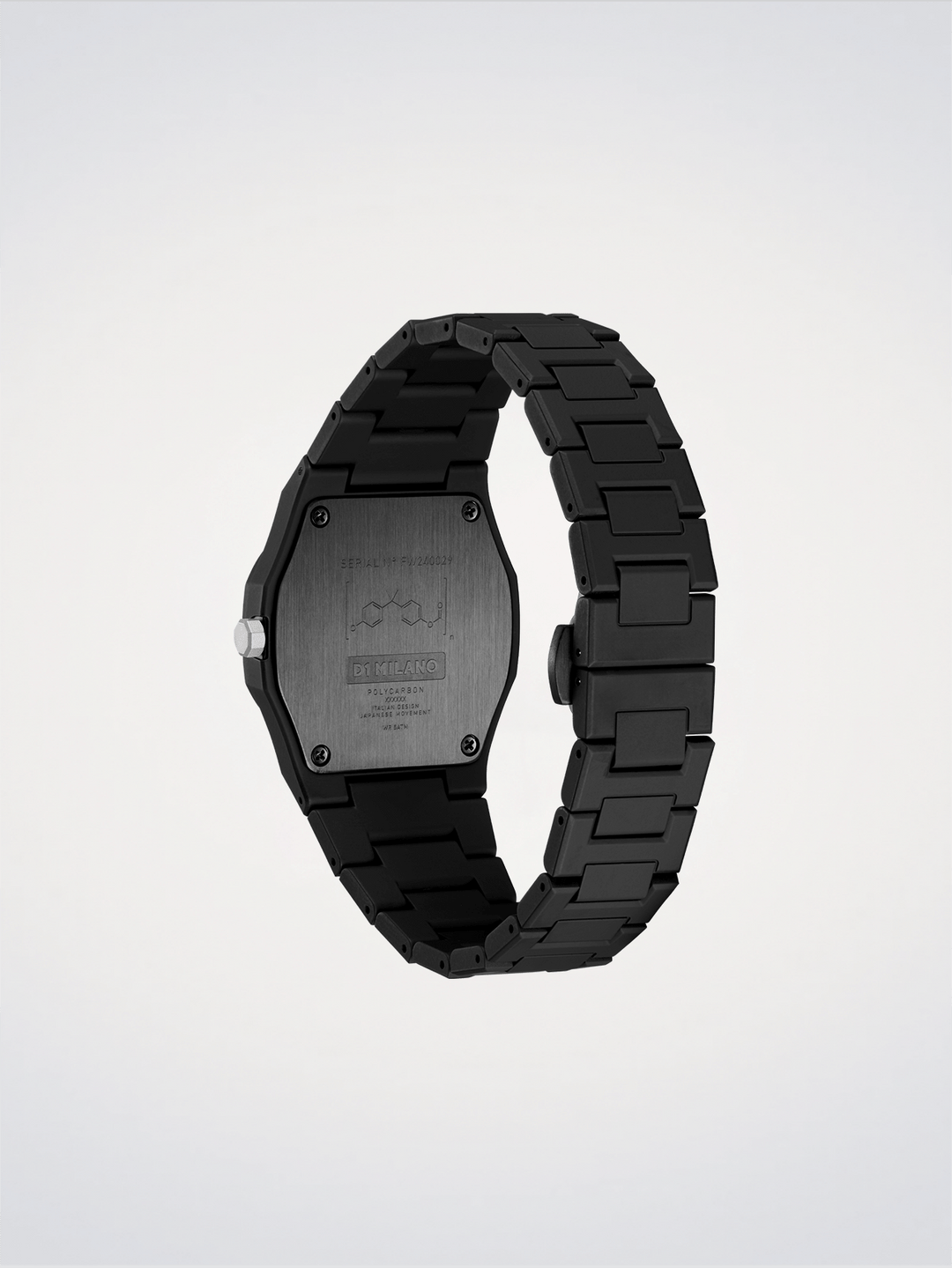 D1 Milano Black_01 Ρολόι Polycarbon 37mm D1-PCBU07