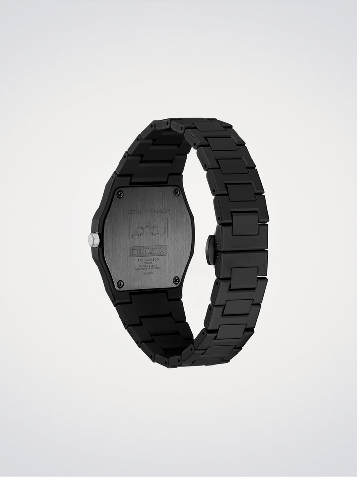 D1 Milano Black_01 Ρολόι Polycarbon 37mm D1-PCBU07