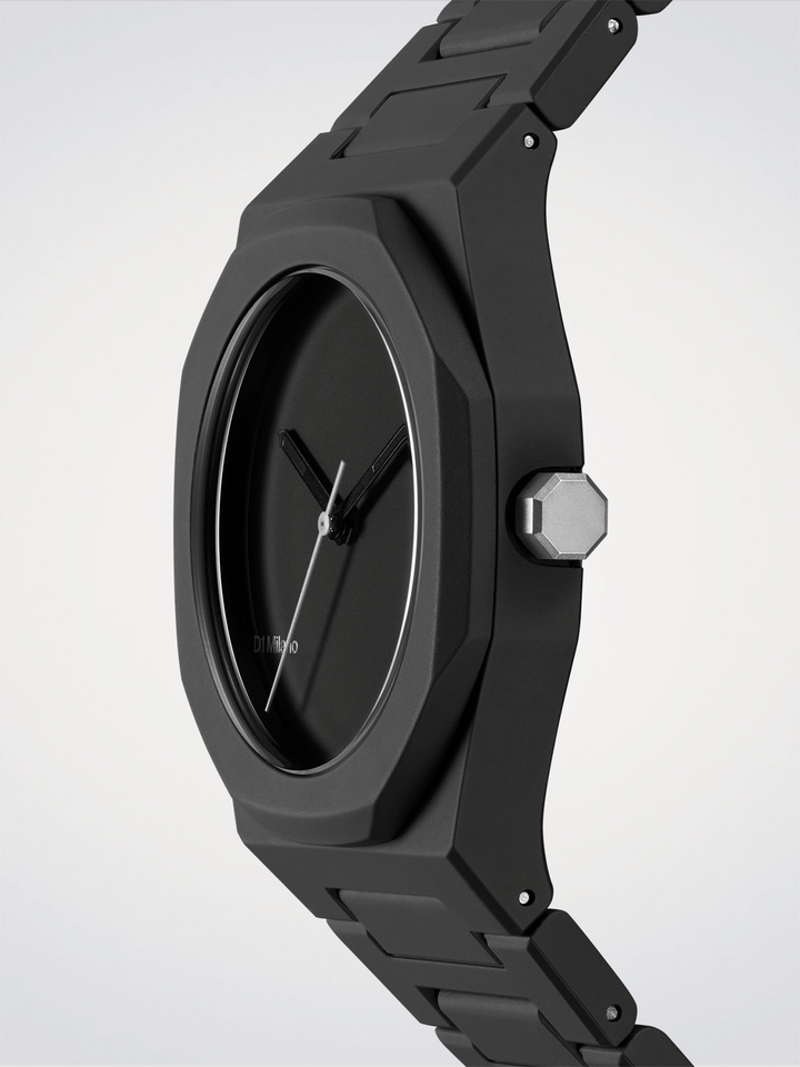 D1 Milano Black_01 Ρολόι Polycarbon 37mm D1-PCBU07