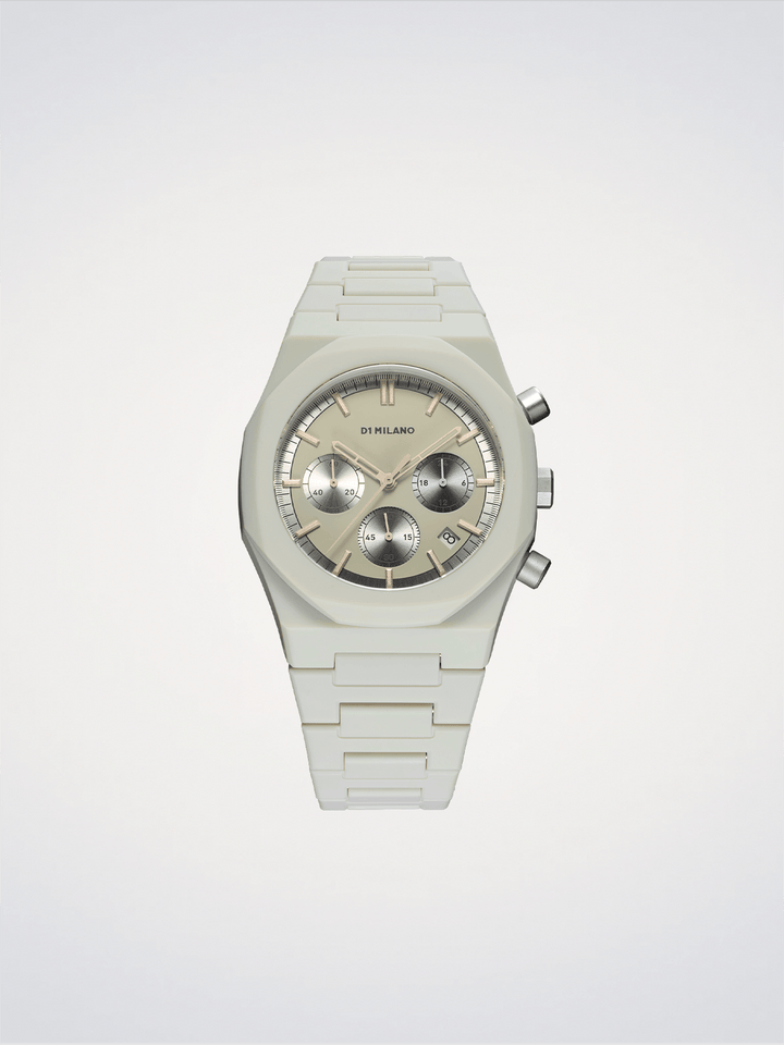D1 Milano Fossil Grey Polychrono 40,5 mm D1-PHBJ08