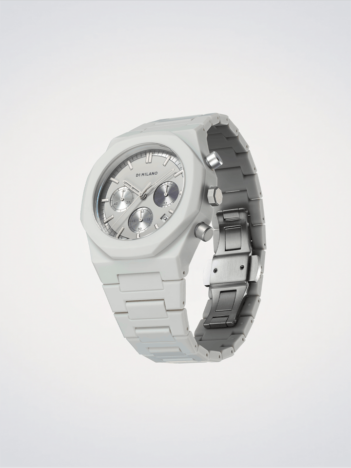 D1 Milano Fossil Grey Polychrono 40,5 mm D1-PHBJ08