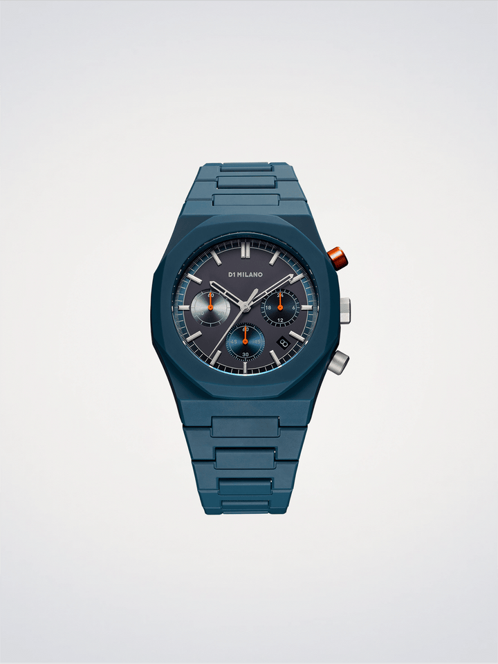 D1 Milano Neptunusblauw Polychrono 40,5 mm D1-PHBJ09