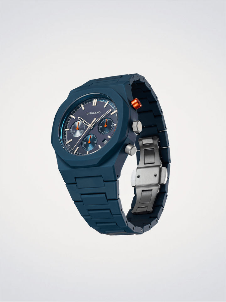 D1 Milano Neptunusblauw Polychrono 40,5 mm D1-PHBJ09