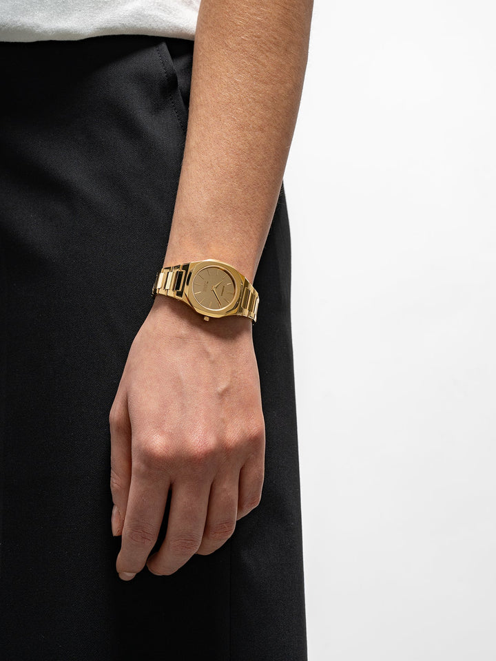 Relógio ultrafino D1 Milano Gold Gleam 30 mm D1-UTBL40