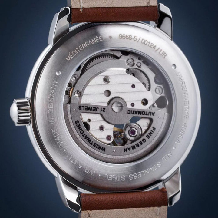 Zeppelin Clock LZ121 Mediterraranèe Automatic Open 40mm Beige Automatic Steel 966-5