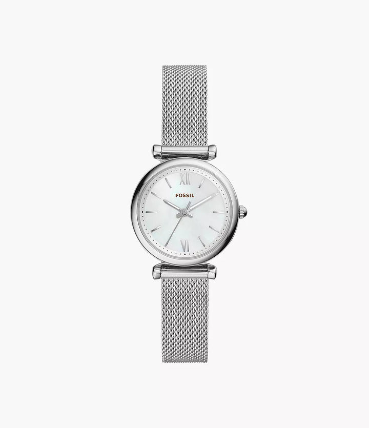 Fossil Uhr Carlie Mini Mini 28mm Perlmutt Quarz Stahl ES4432