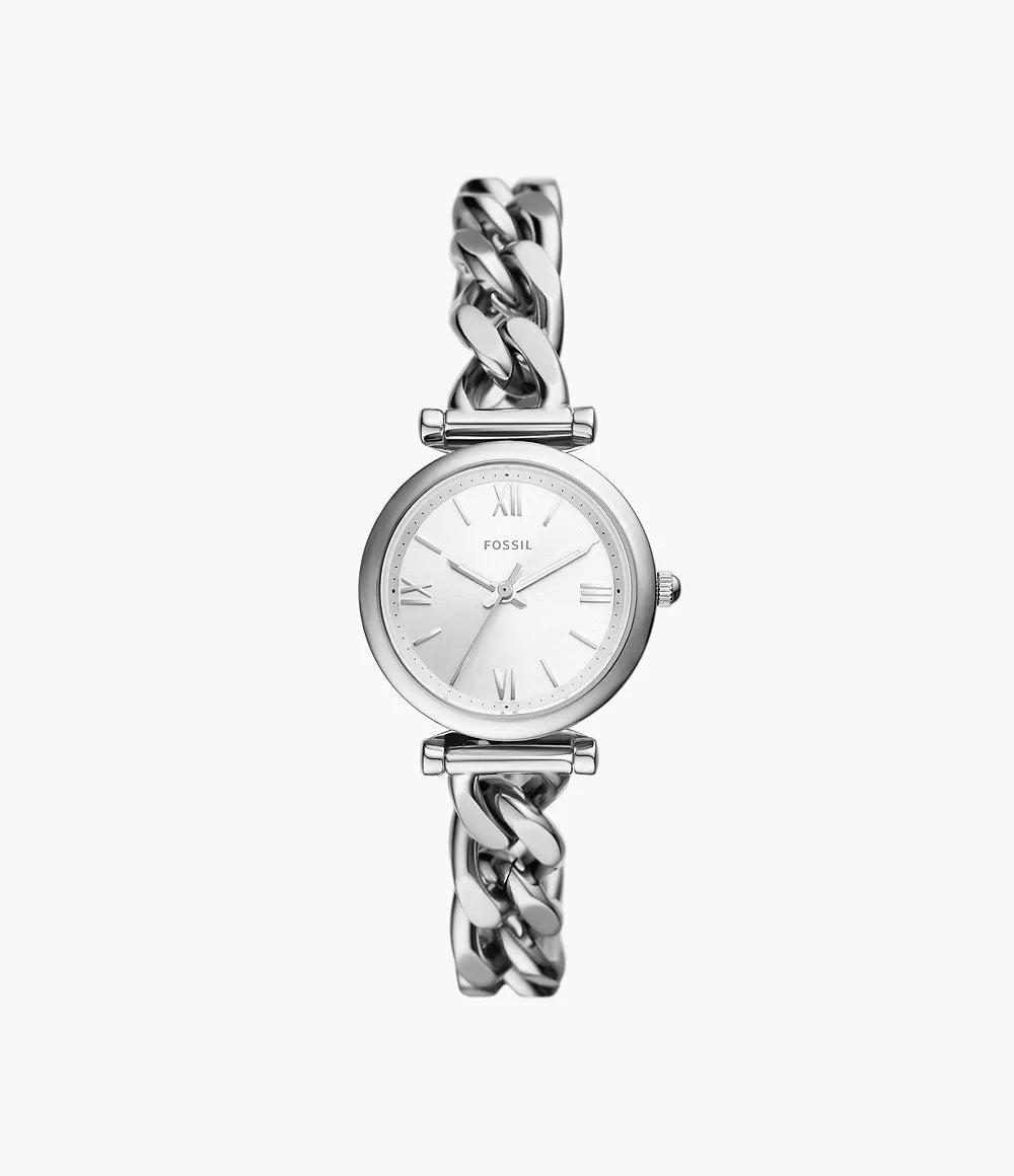 Fossil ur Carlie Mini 28mm sølv quartz stål ES5331