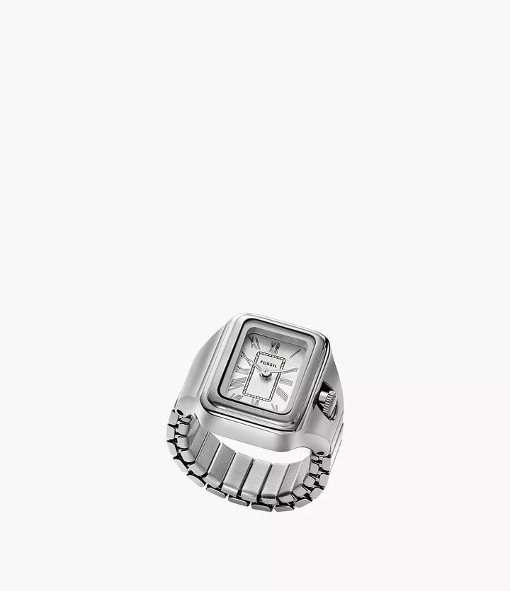 Fosssil relógio anel Raquel 14mm prata quartzo aço ES5344