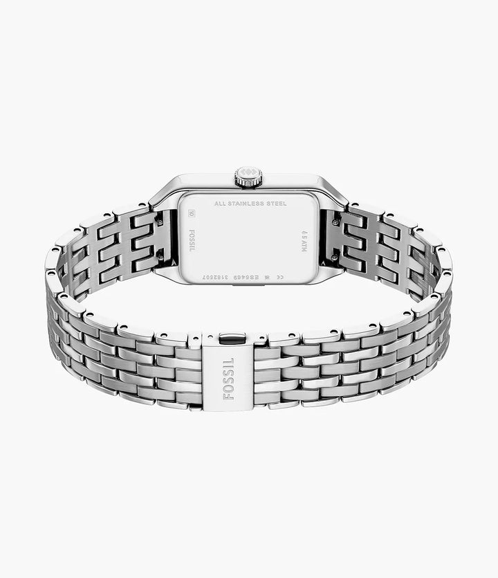 Απολιθωμένο ρολόι Raquel mini 18mm ασημί χαλαζιακό ατσάλι ES5469