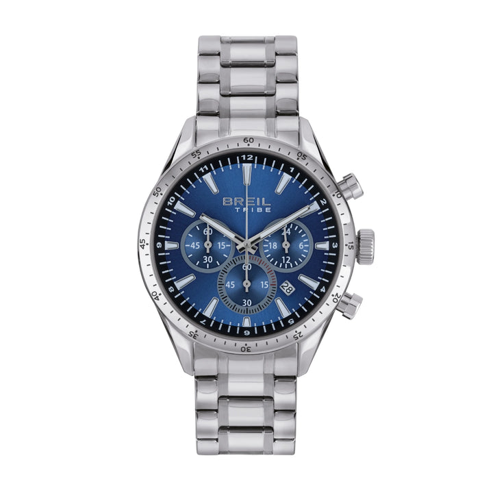 ساعة بريل جاتو كرونو 42 ملم الأزرق الكوارتز الصلب EW0655