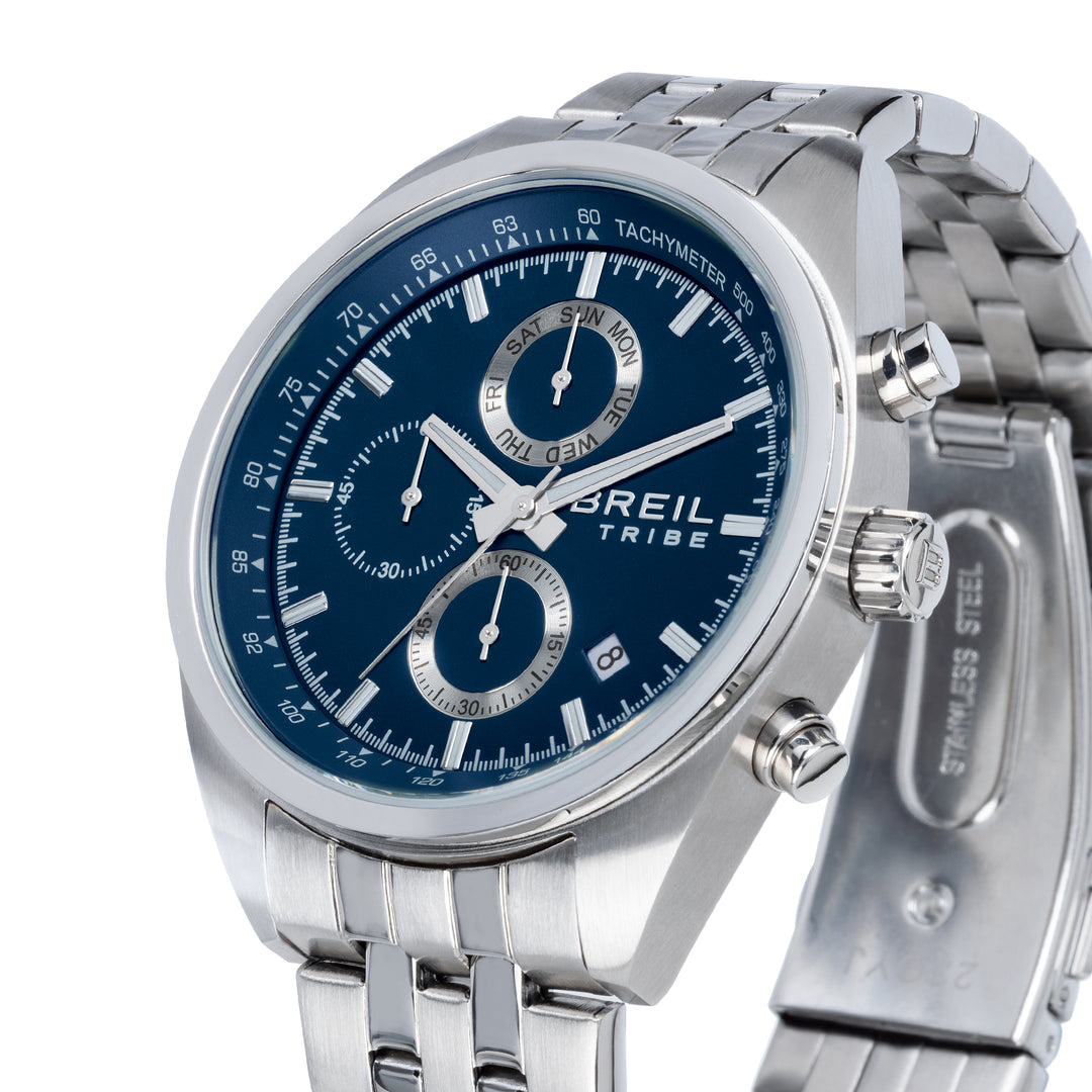 Breil watch sky volt chrono 42mm blue quartz steel ew0775