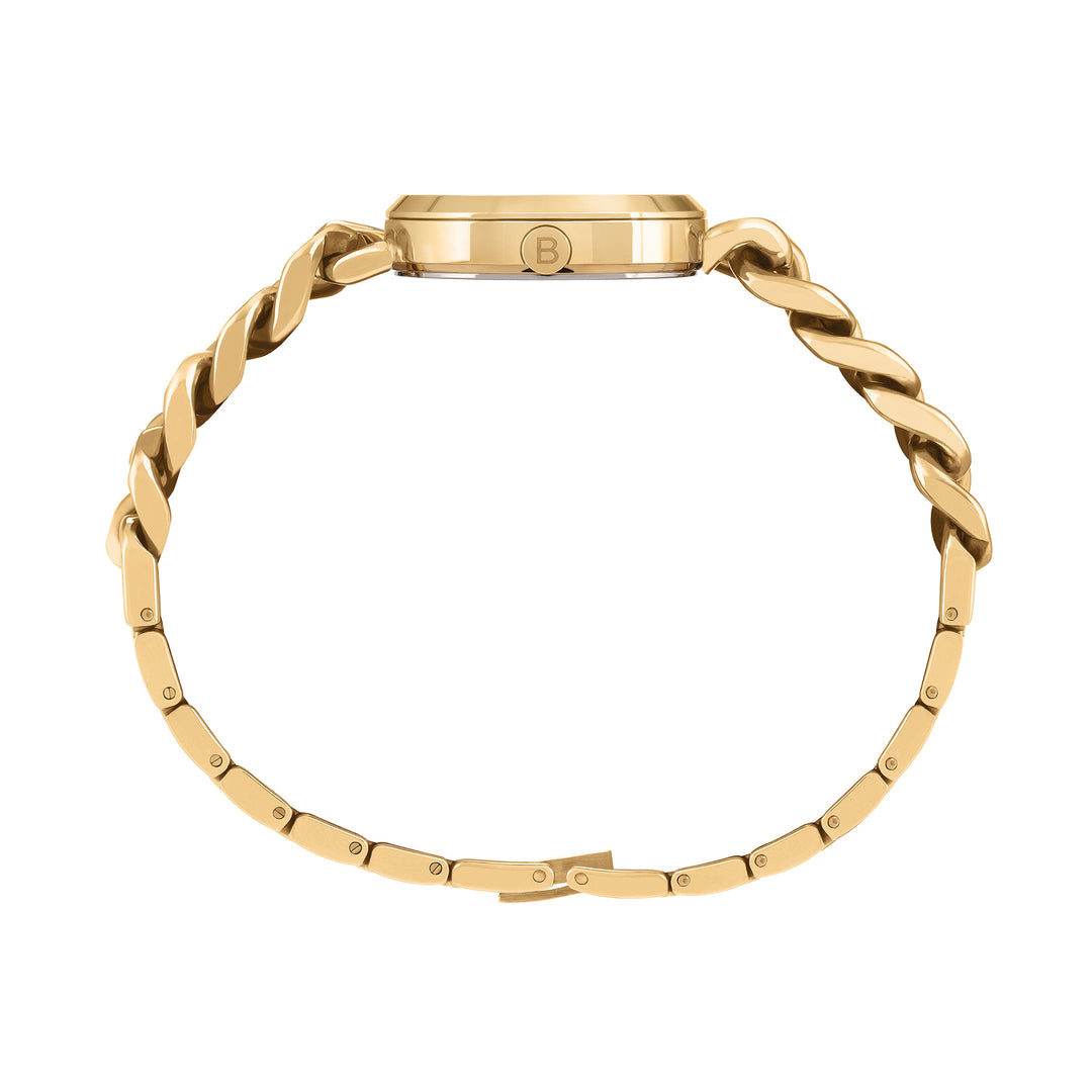 Montre Breil Blanche 28mm acier quartz blanc finition or IP ew0790