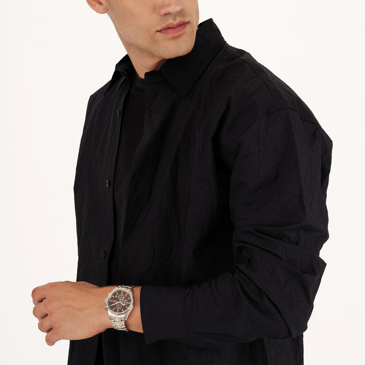 Breil clock captain chrono 42mm bordeaux quartz steel ew0795