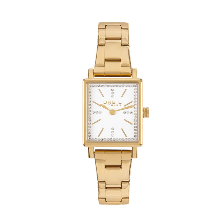 Breil Watch Divine 23mm White Quartz Steel Finish Pvd Gold Gold Ew0798