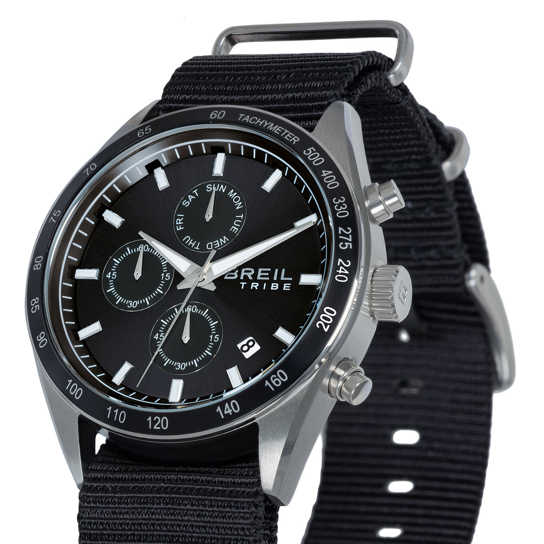 Zegarek Breil Echo Chrono 42 mm z czarnej stali kwarcowej EW0815
