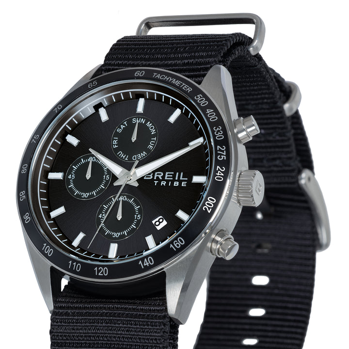 Zegarek Breil Echo Chrono 42 mm z czarnej stali kwarcowej EW0815