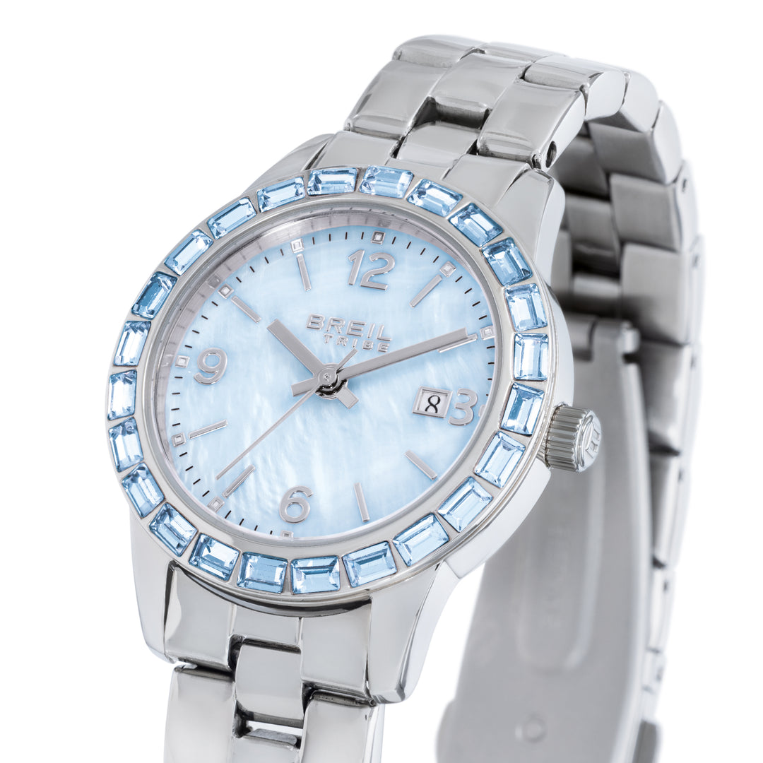 Reloj Breil Glow And Go 30mm nácar cuarzo azul acero EW0823