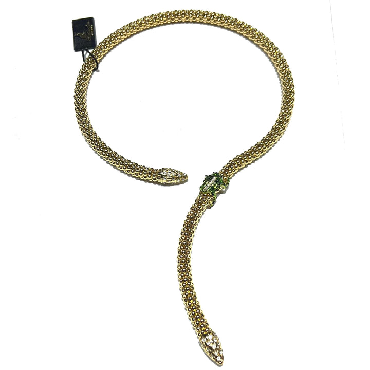 Gargantilha Federica Rossi Rana com acabamento em bronze PVD esmalte em ouro amarelo 18kt FR.CO.31