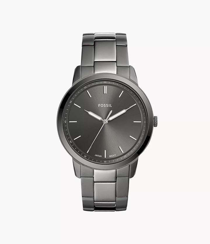 Fossiilinen minimalistinen kello 44mm harmaa kvartsiteräksen harmaa PVD-viimeistely FS5459