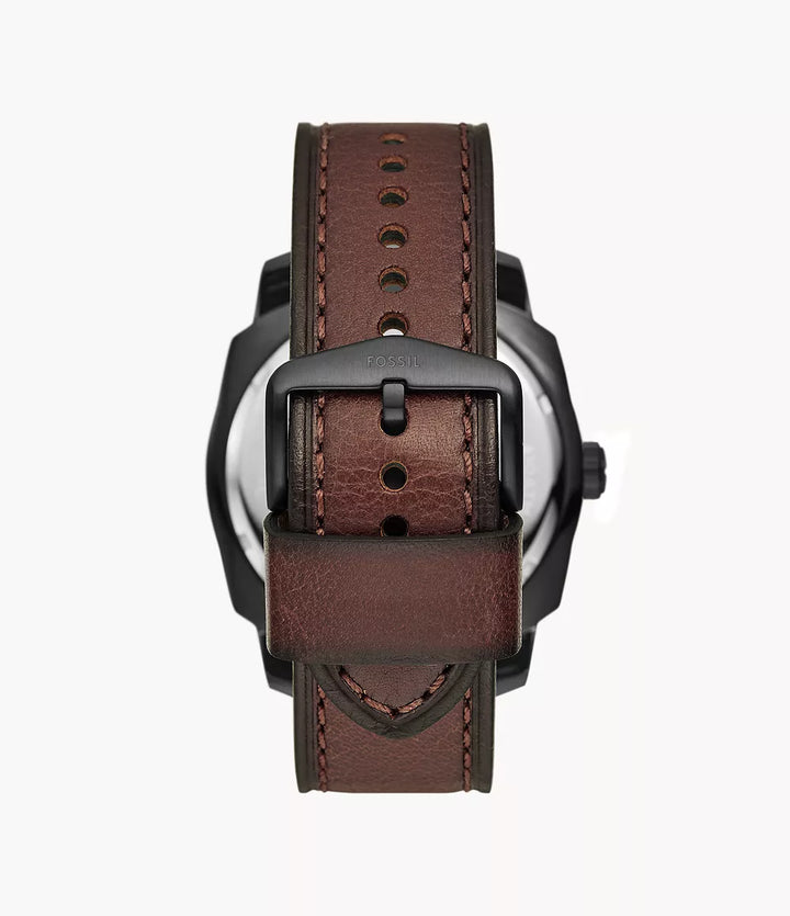 Fossil Machine Uhr 49 mm brauner Quarzstahl schwarz PVD FS5972