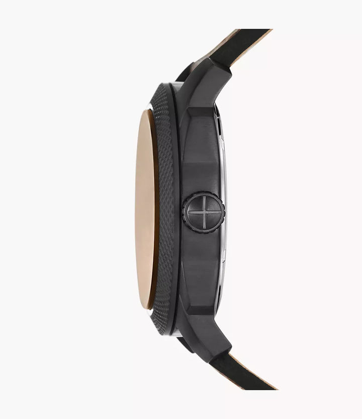 Fossil Machine Uhr 49 mm brauner Quarzstahl schwarz PVD FS5972
