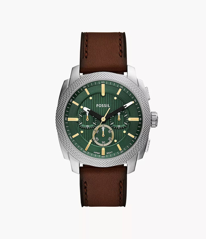 Fossil Machine Chrono Uhr 44 mm grüner Quarzstahl FS6100