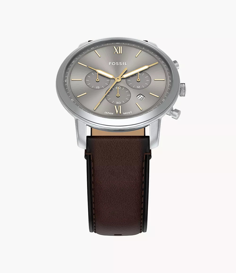 Fossile Uhr Neutra Chrono 44 mm grauer Quarzstahl FS6129