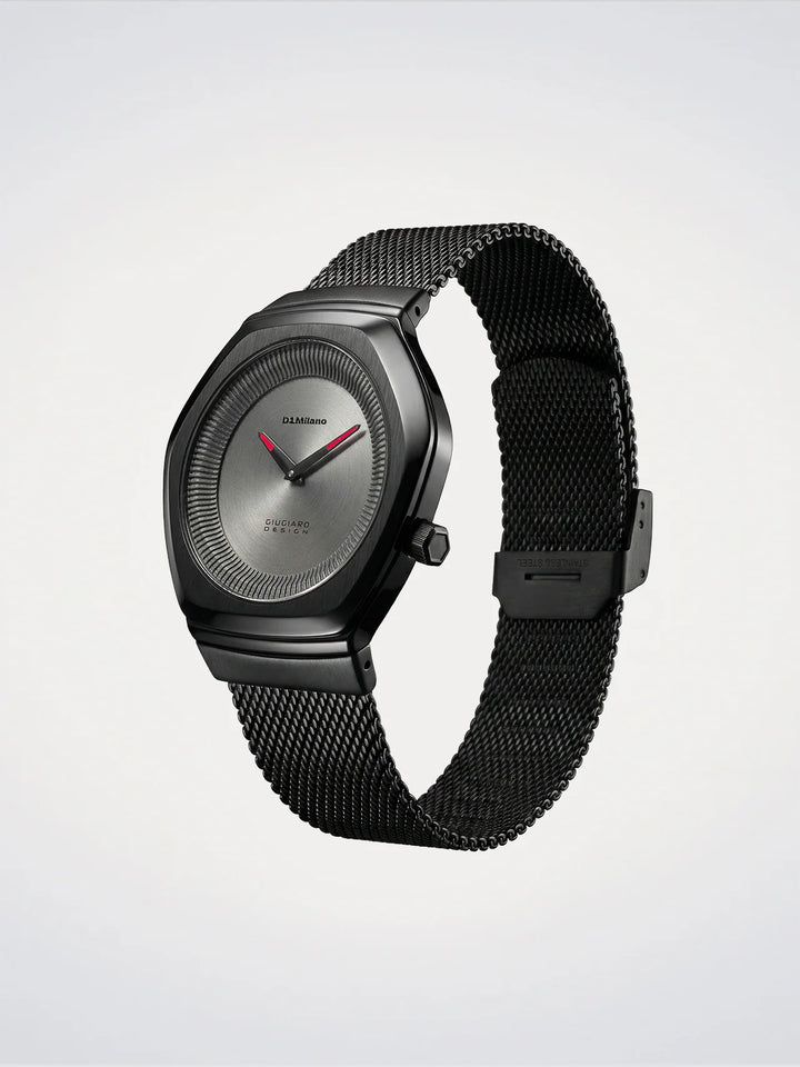 D1 Milano klocka Limited Edition Giugiaro Design 40mm grått kvartsstål D1-IDBJ01