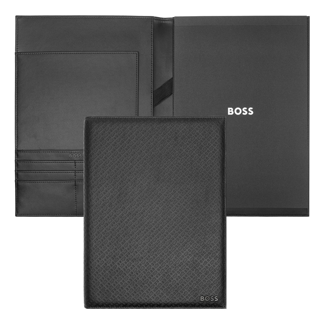 Pasta Monograma Hugo Boss A4 Preto HDF412A