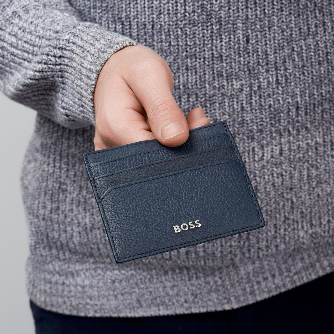 Porta-cartões Hugo Boss Classic Grained Navy HLC416N