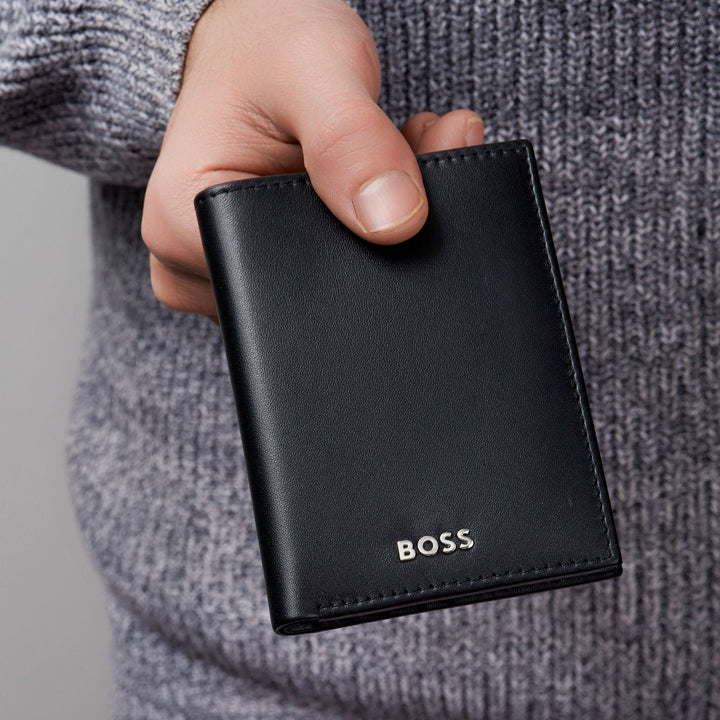 Hugo Boss Classic Smooth Folding Korthållare Svart HLE403A