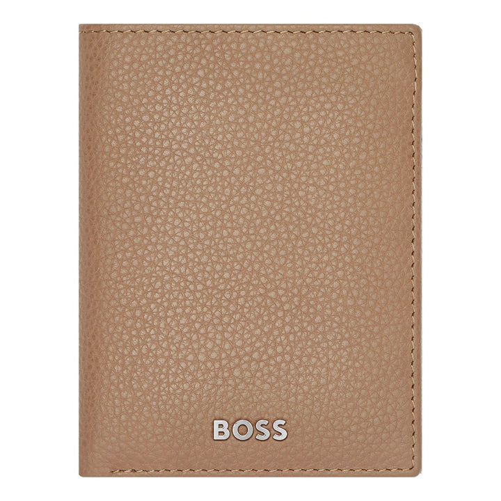 Porta-cartões dobrável Hugo Boss Classic Grained Camel HLE416X