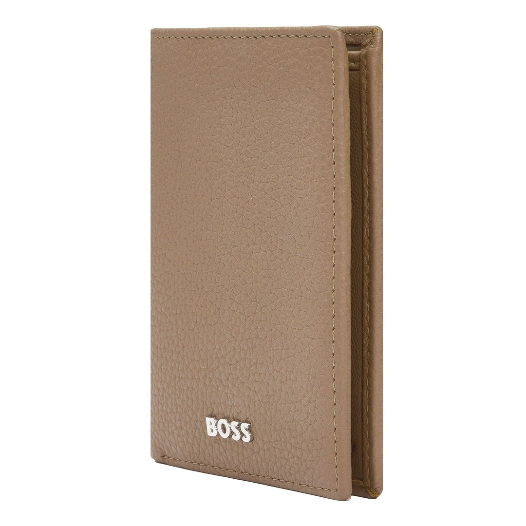 Porta-cartões dobrável Hugo Boss Classic Grained Camel HLE416X
