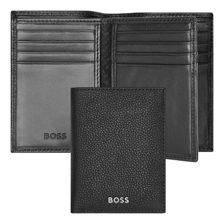 Hugo Boss Trifold Korthållare Klassisk Granulerad Svart HLF416A