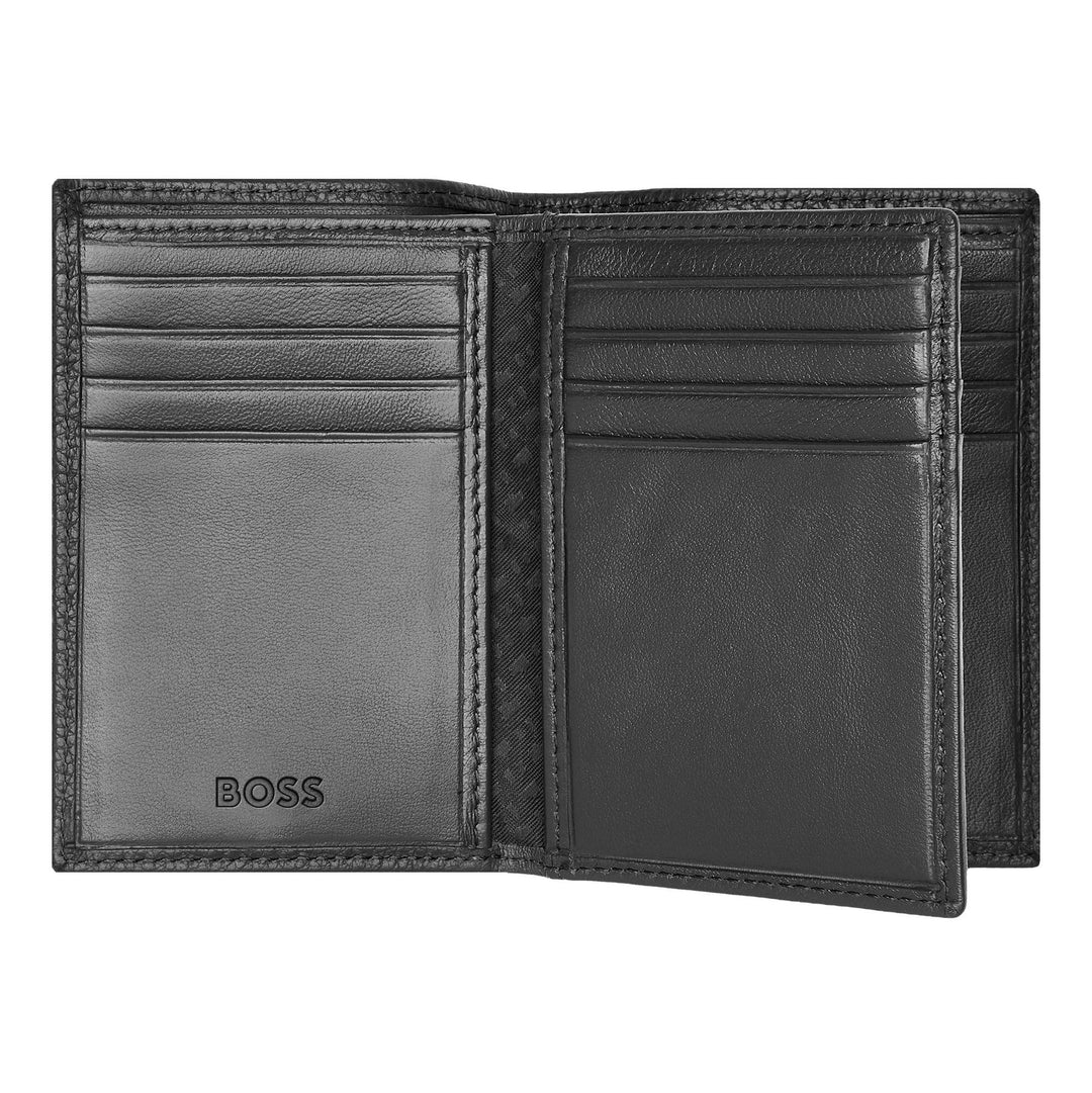 Hugo Boss Trifold Korthållare Klassisk Granulerad Svart HLF416A