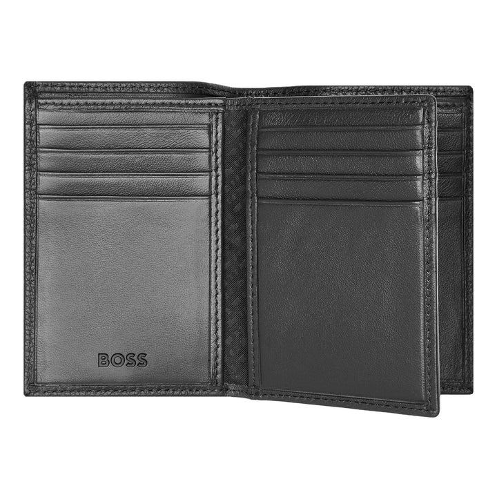 Hugo Boss Trifold Korthållare Klassisk Granulerad Svart HLF416A
