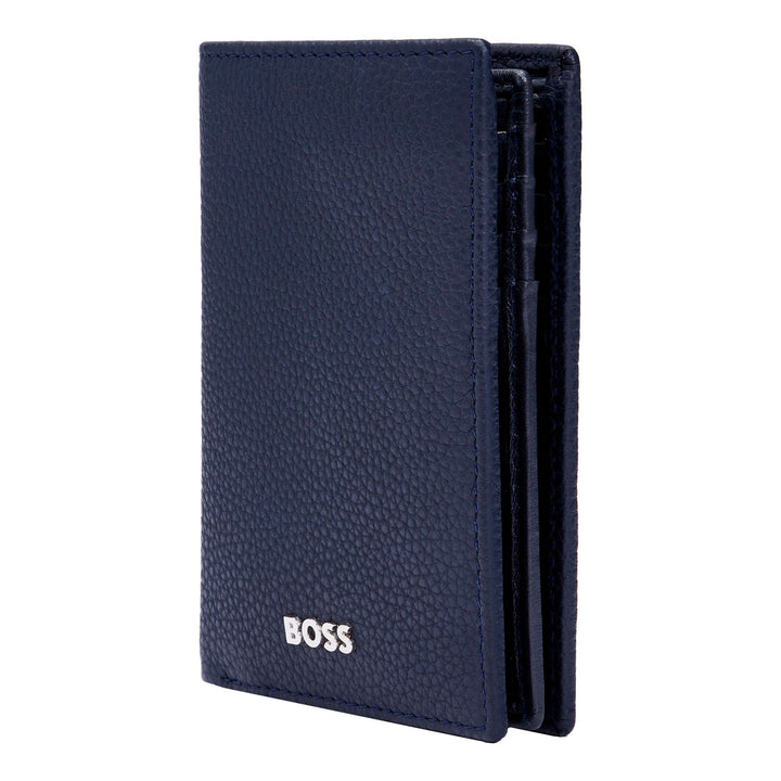 Porta-cartões Hugo Boss com três dobras Classic Grained Navy HLF416N