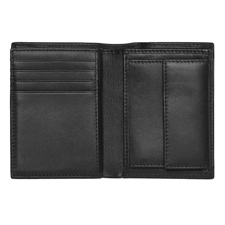 Porta-cartões Hugo Boss com aba e bolso para dinheiro Classic Smooth Black HLG403A