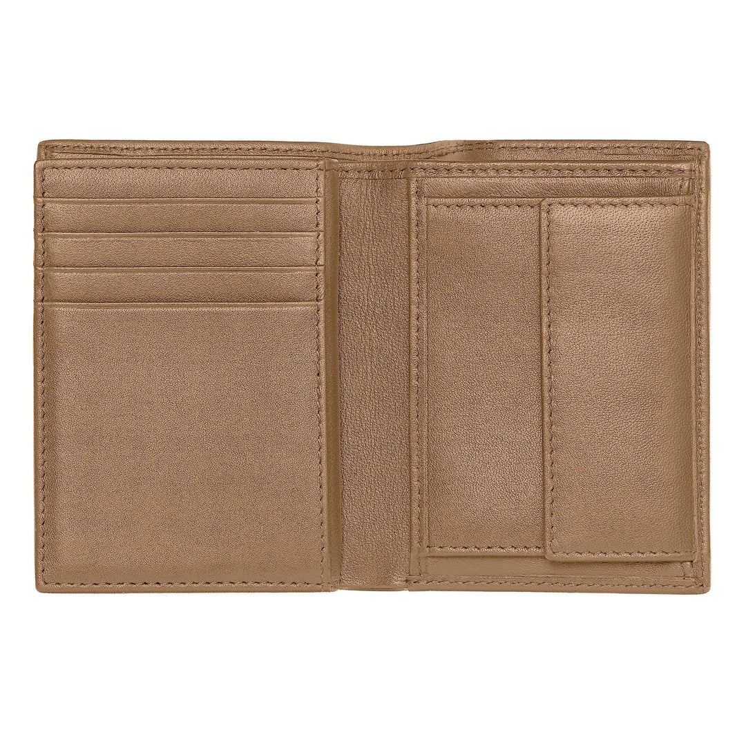 Porta-cartões Hugo Boss com aba e bolso para dinheiro Classic Grained Camel HLG416X