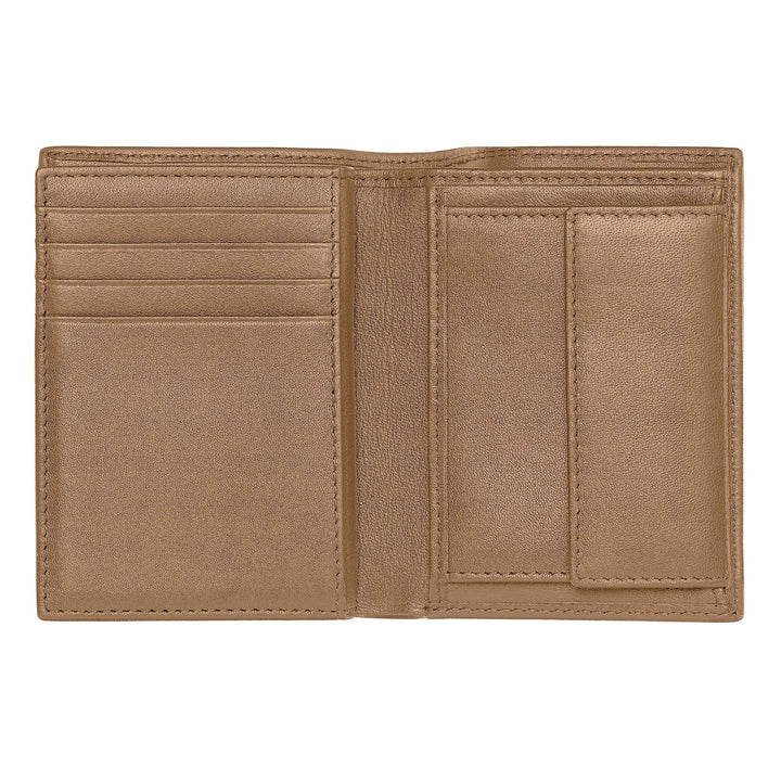 Porta-cartões Hugo Boss com aba e bolso para dinheiro Classic Grained Camel HLG416X