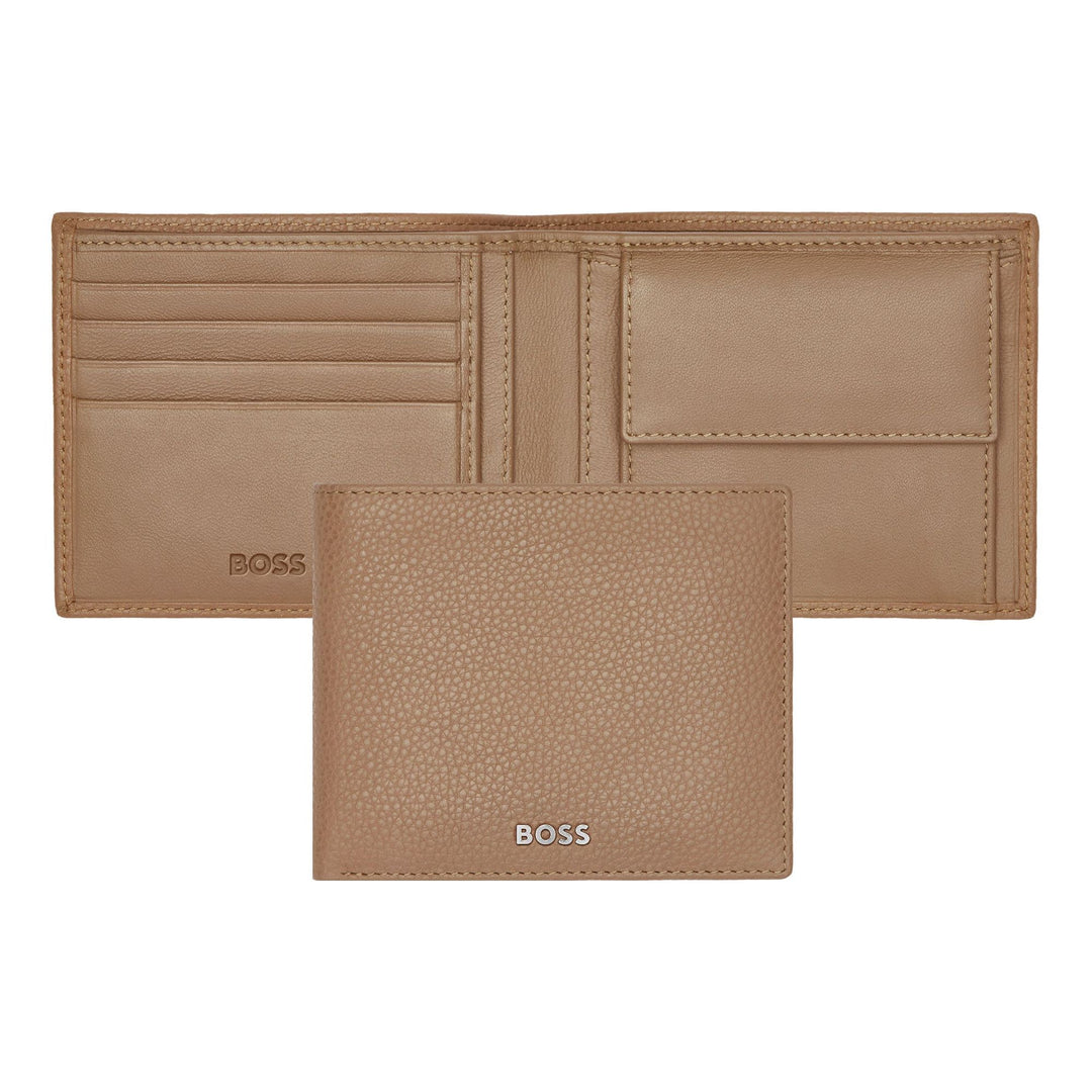 Carteira Hugo Boss Classic Granulada Camel Money HLM416X