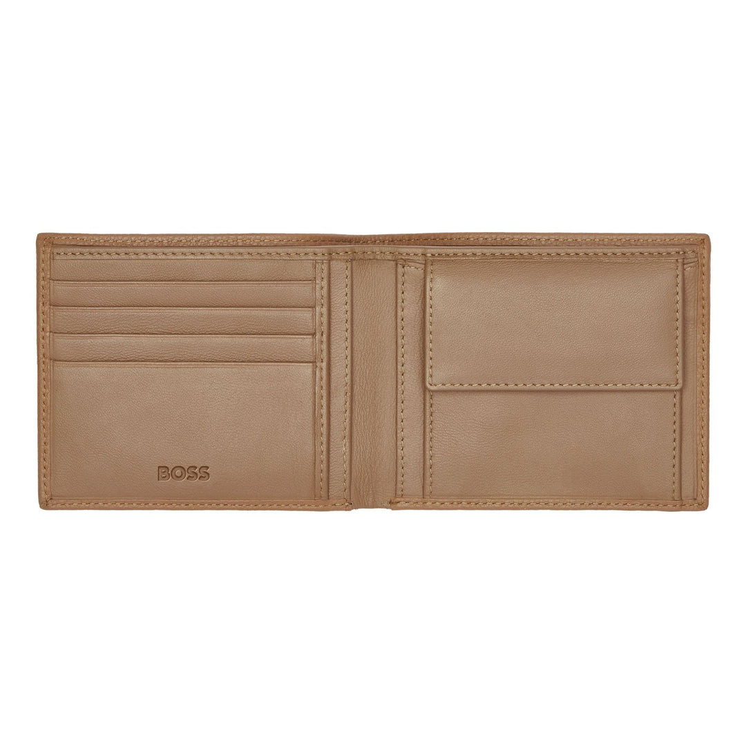 Carteira Hugo Boss Classic Granulada Camel Money HLM416X